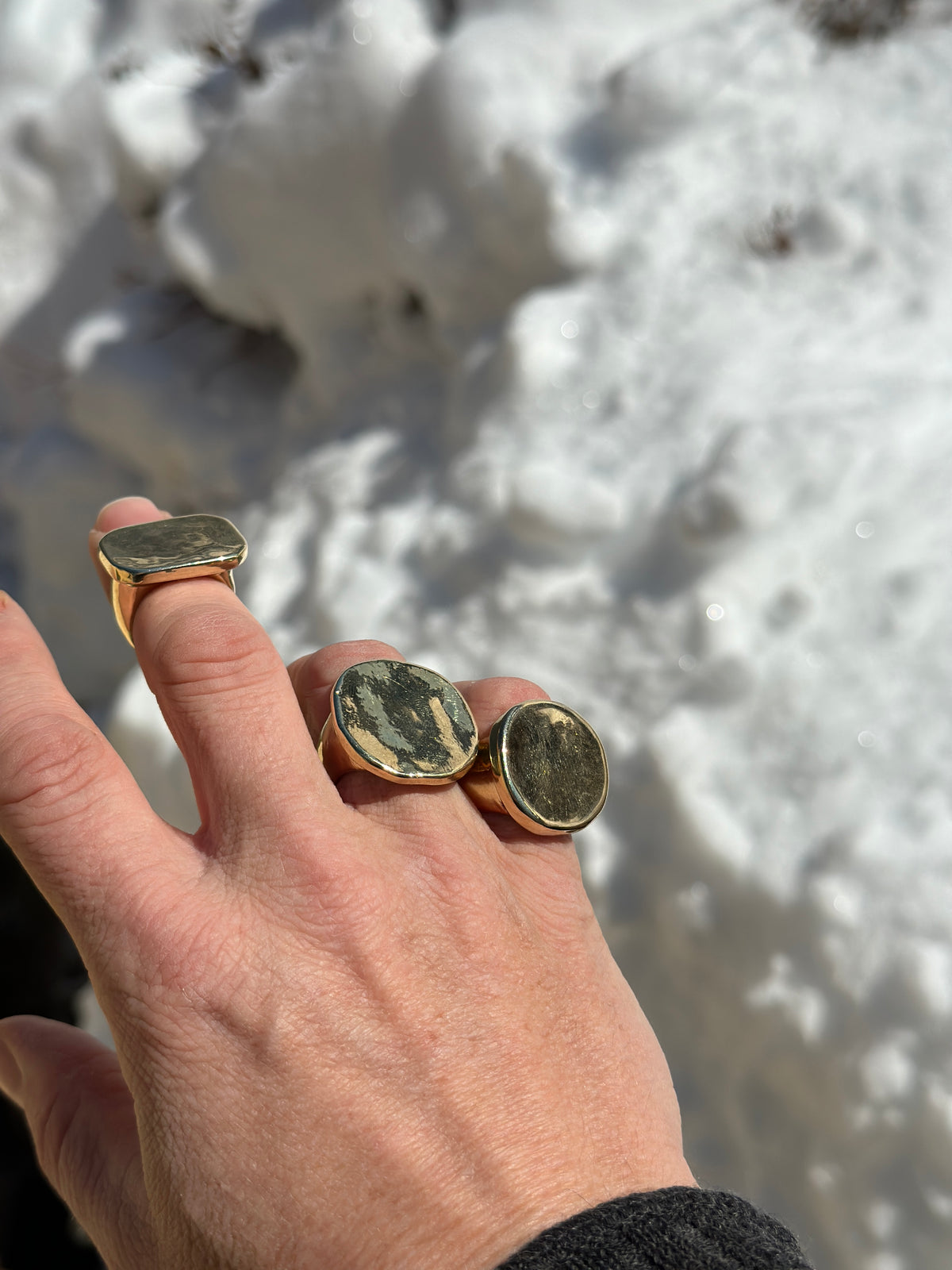 Big Round Signet Ring, Lost Constellation Ring Collection
