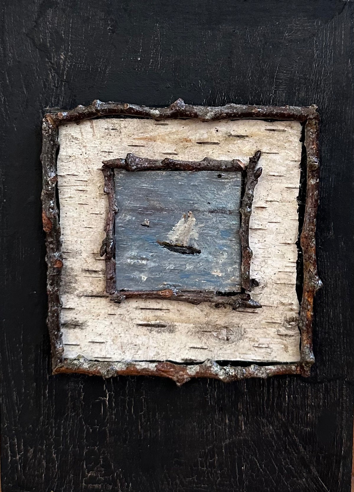 Sailboat on Birchbark