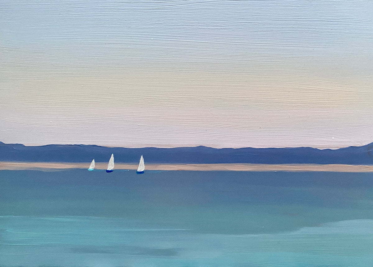 On The Reach (Three Sailboats)